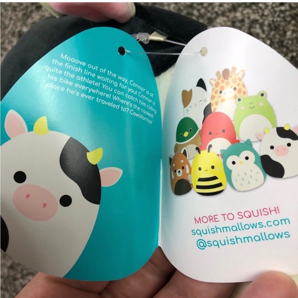 NWT 8” Connor the Cow Squishmallow - Picture 4 of 5